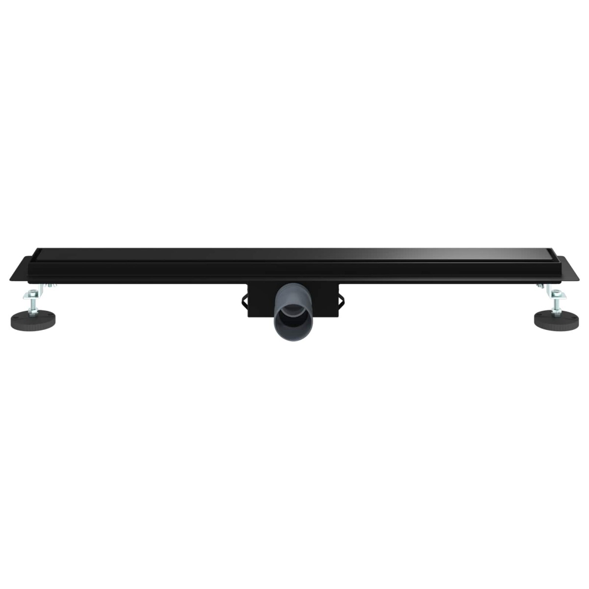 vidaXL 2 σε 1 εκροή ντους Μαύρο 70 cm Ανοξείδωτο Ατσάλι 304