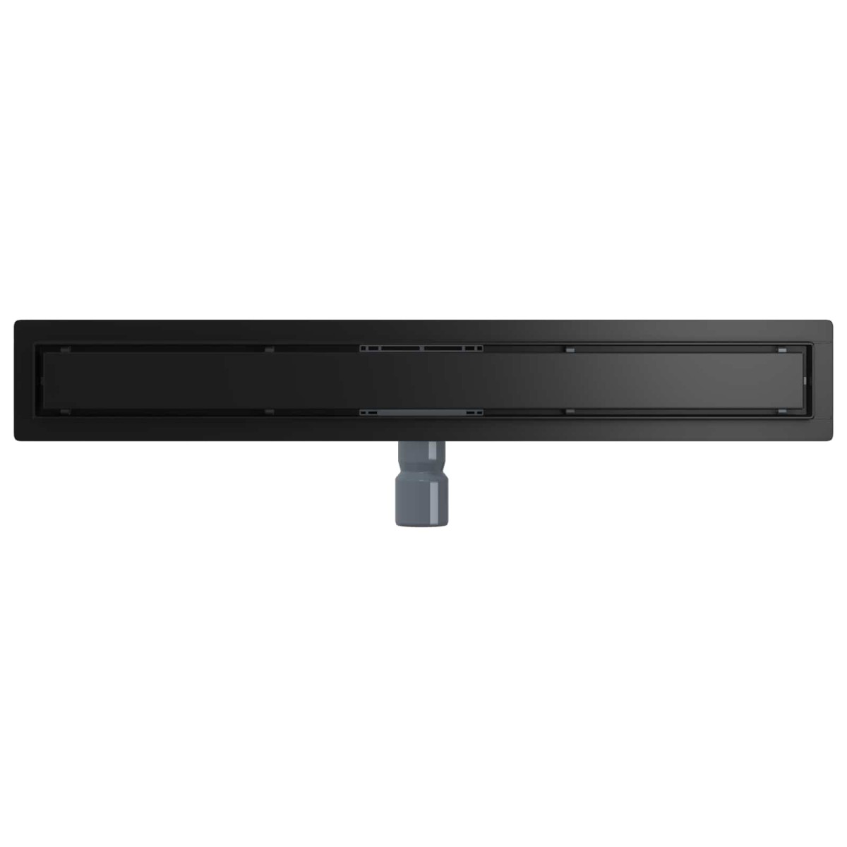 vidaXL 2 σε 1 εκροή ντους Μαύρο 70 cm Ανοξείδωτο Ατσάλι 304