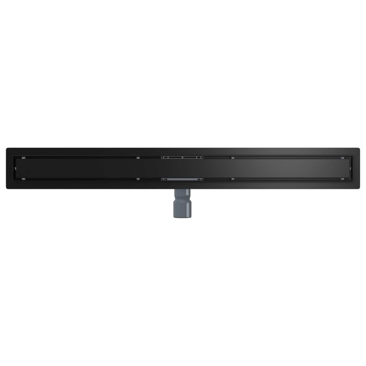 vidaXL 2 σε 1 εκροή ντους Μαύρο 90 cm Ανοξείδωτο Ατσάλι 304