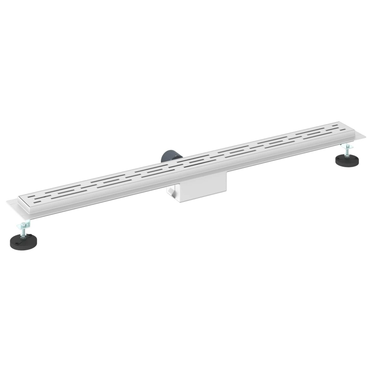 vidaXL Εκροή ντους με σχέδιο γραμμής Ασημί 100 cm