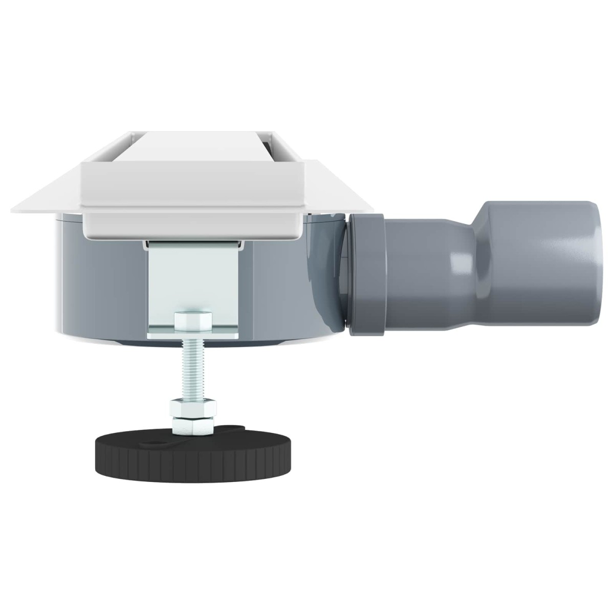 vidaXL Σιφόνι ντους 2-σε-1 με 360° σιφόνι Ασημί 54 x 11 x 9,5 εκ