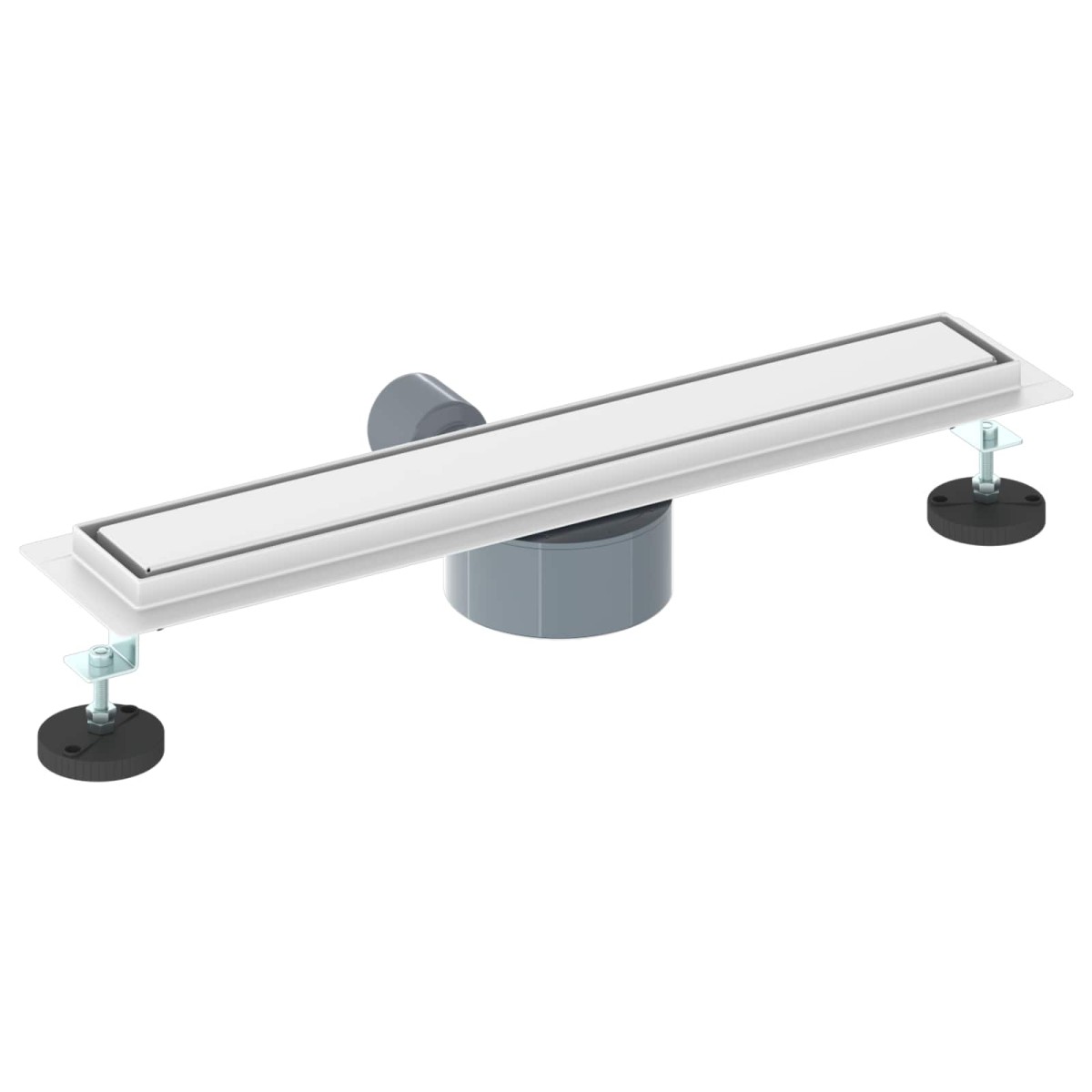 vidaXL Σιφόνι ντους 2-σε-1 με 360° σιφόνι Ασημί 54 x 11 x 9,5 εκ