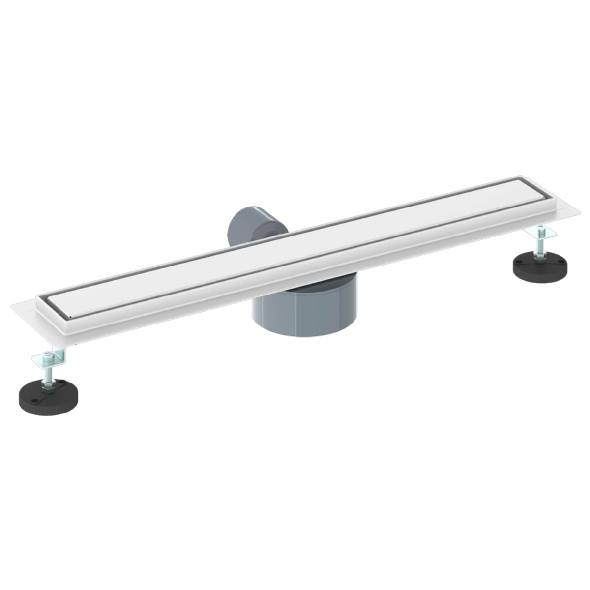 vidaXL Σιφόνι ντους 2-σε-1 με 360° σιφόνι Ασημί 60 cm