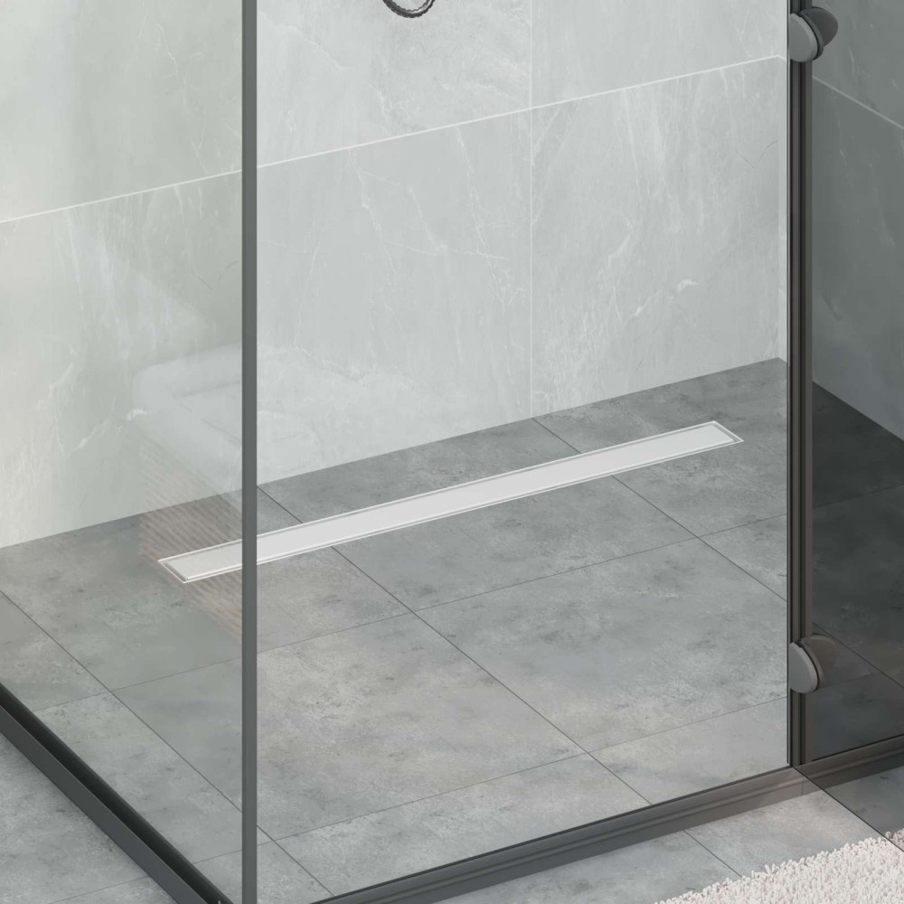 vidaXL Σιφόνι ντους 2-σε-1 με 360° σιφόνι Ασημί 80 cm