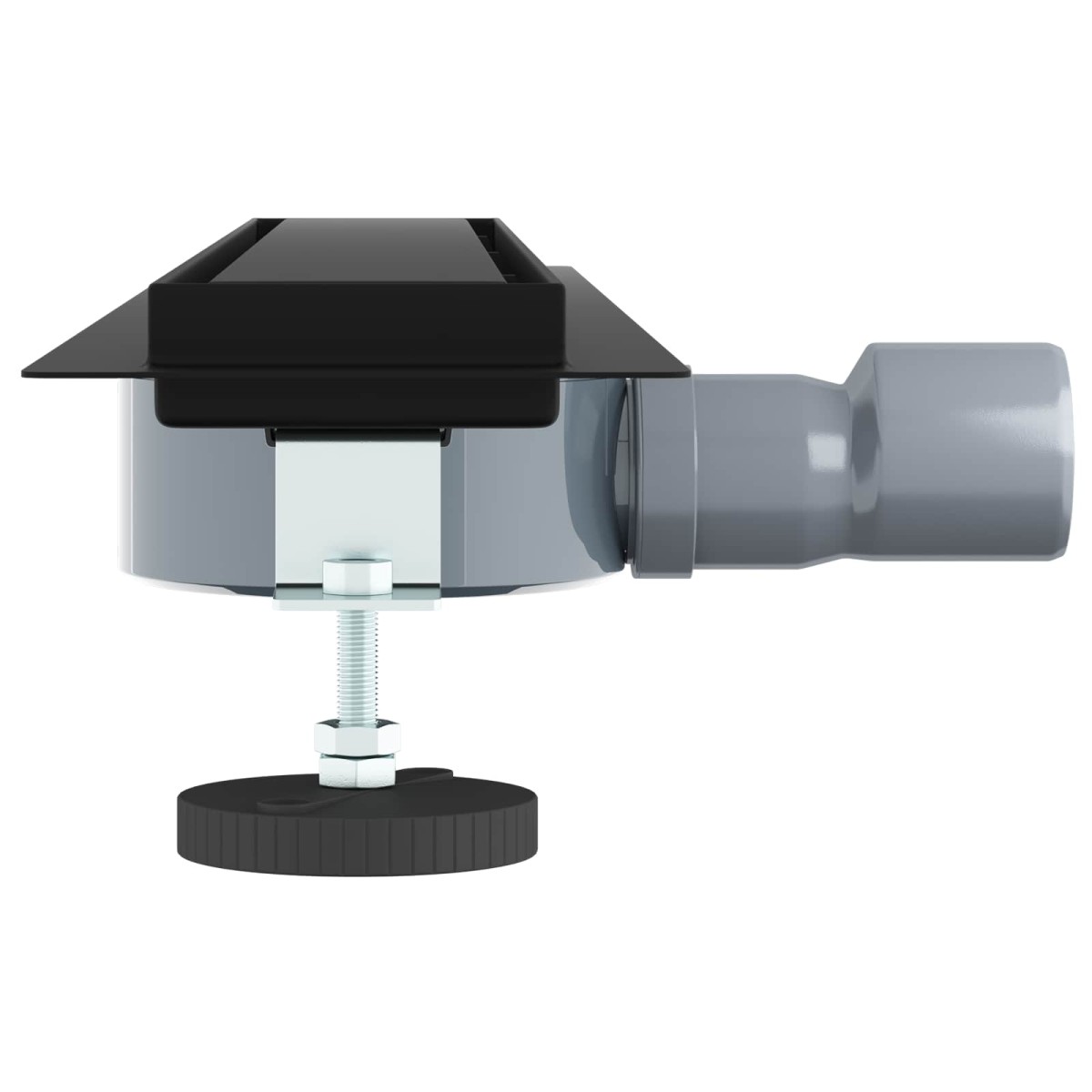 vidaXL Σιφόνι ντους 2-σε-1 με 360° σιφόνι Μαύρο 60 cm