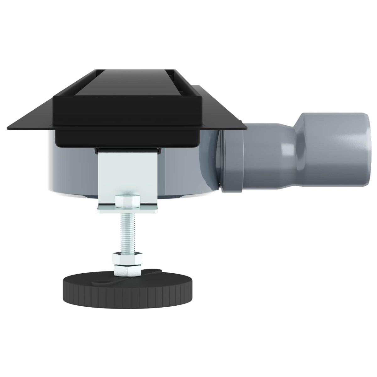 vidaXL Σιφόνι ντους 2-σε-1 με 360° σιφόνι Μαύρο 70 cm