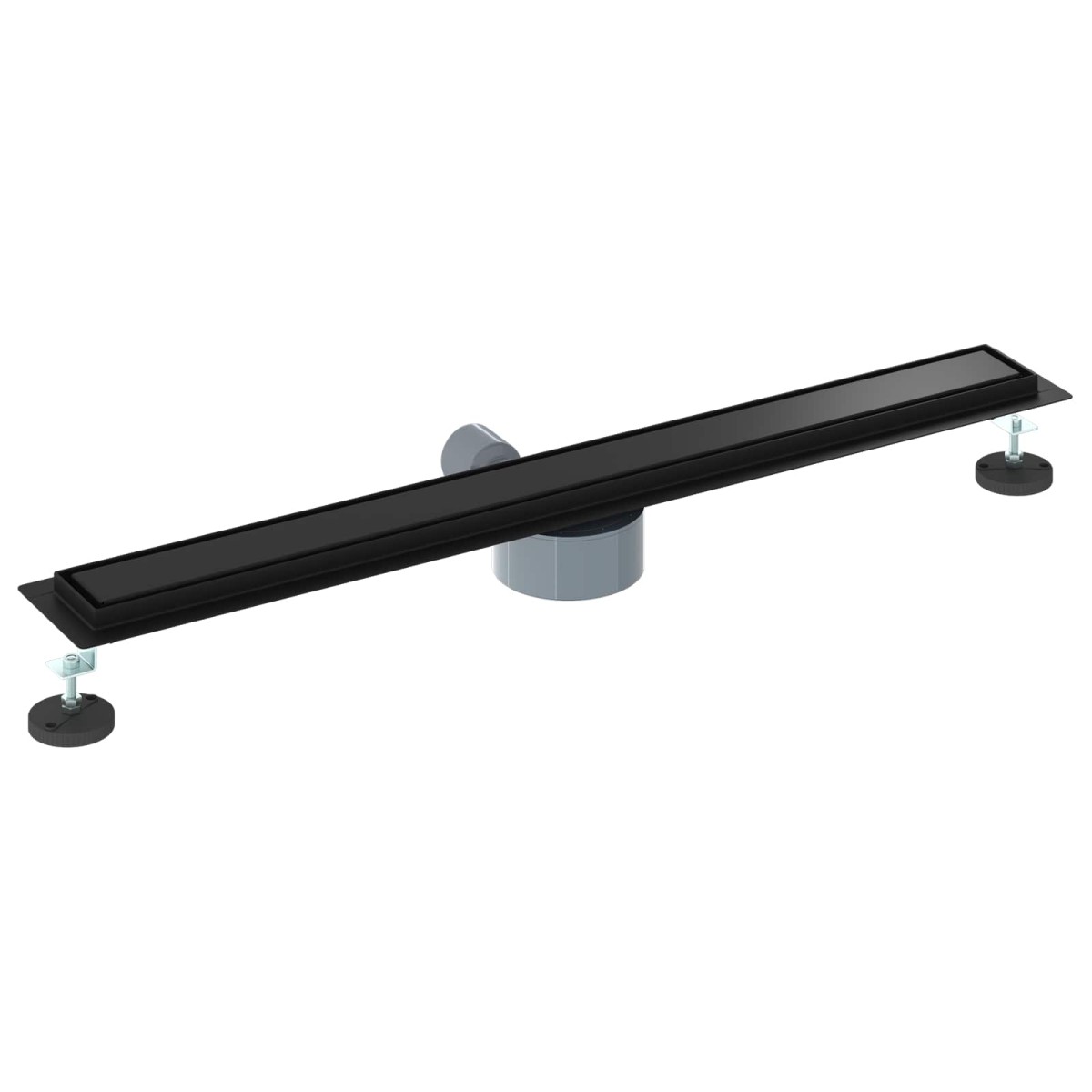 vidaXL Σιφόνι ντους 2-σε-1 με 360° σιφόνι Μαύρο 80 cm
