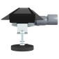vidaXL Σιφόνι ντους 2-σε-1 με 360° σιφόνι Μαύρο 100 cm