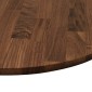 vidaXL Καπάκι τραπεζιού Σκούρο Καφέ Ø 70 x 2,5 cm Στερεό Ξύλο Δρυός