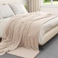 vidaXL Ριχτάρι Μπεζ 220 x 240 cm 1.38 kg Μαλλί
