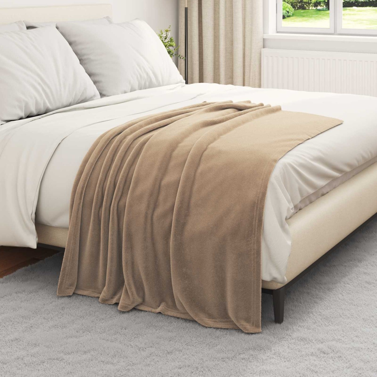 vidaXL Ριχτάρι Καμηλοπάρδαλη 130 x 150 cm 0.51 kg Μαλλί