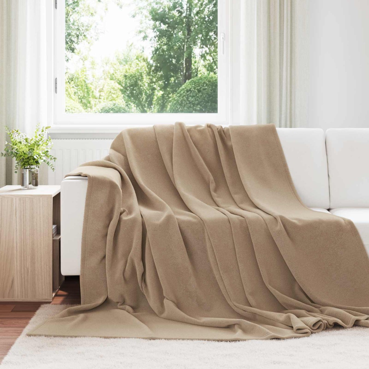 vidaXL Ριχτάρι Καμηλοπάρδαλη 220 x 240 cm 1.37 kg Μαλλί
