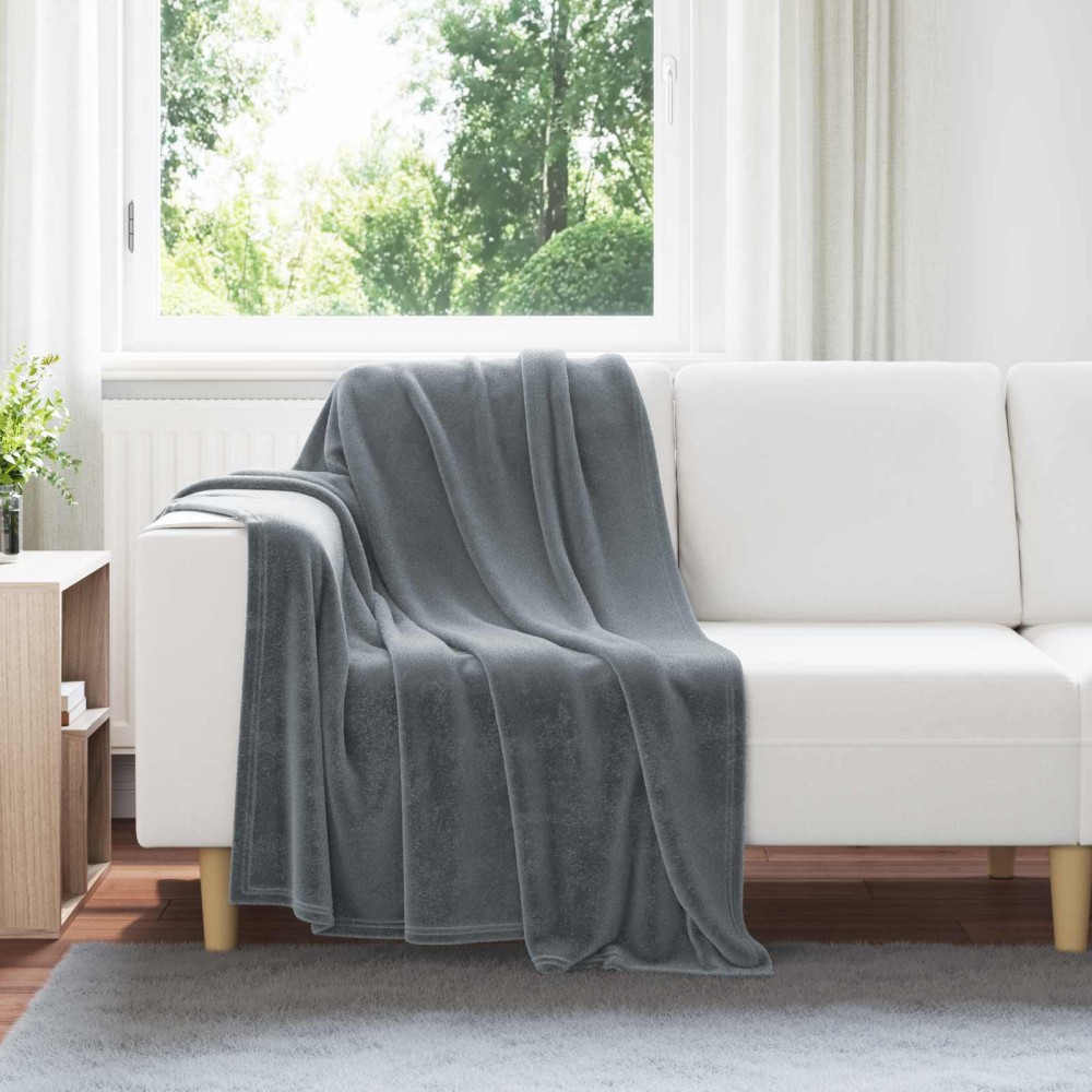 vidaXL Ριχτάρι Σκούρο Γκρι 130 x 150 cm 0.51 kg Μαλλί
