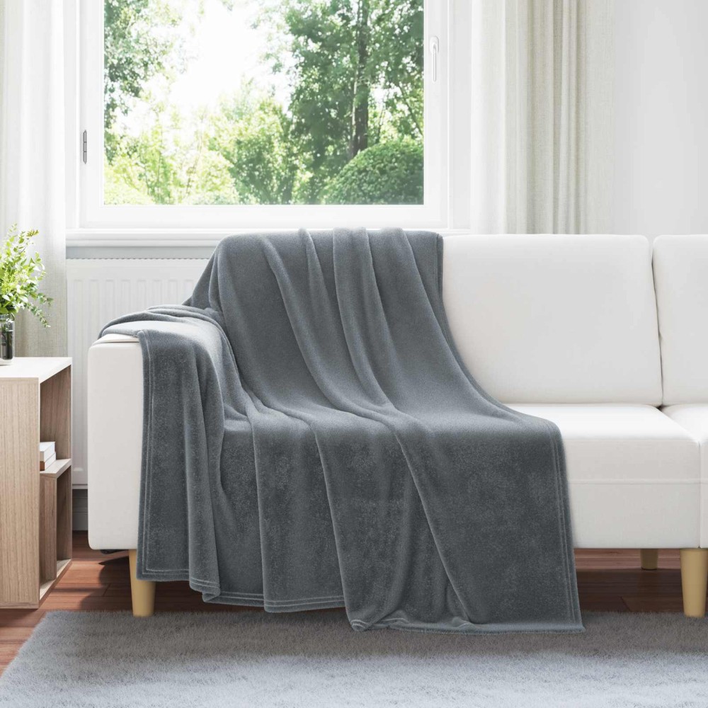 vidaXL Ριχτάρι Σκούρο Γκρι 150 x 200 cm 0.78 kg Μαλλί