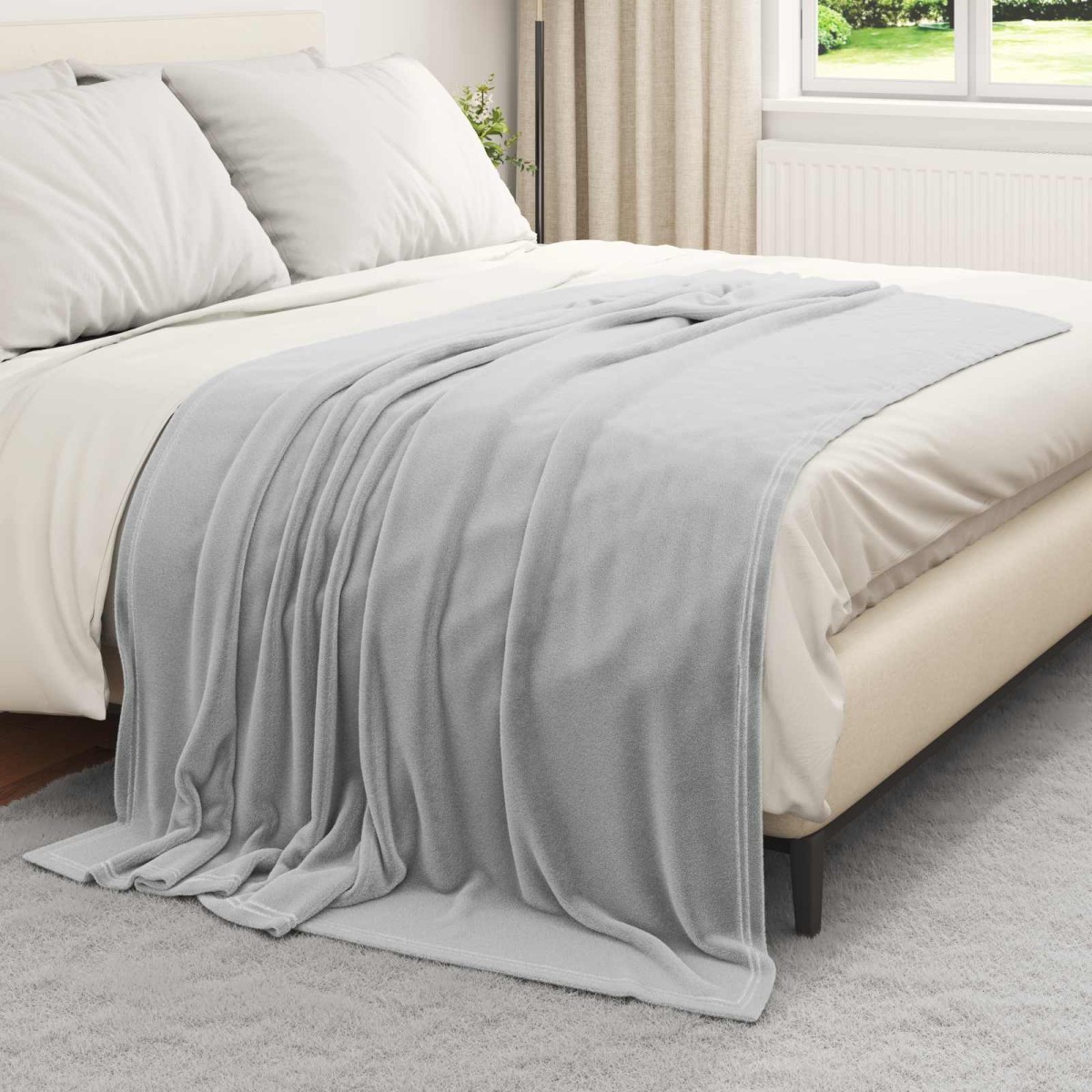 vidaXL Ριχτάρι Γκρι 150 x 200 cm 0.78 kg Μαλλί