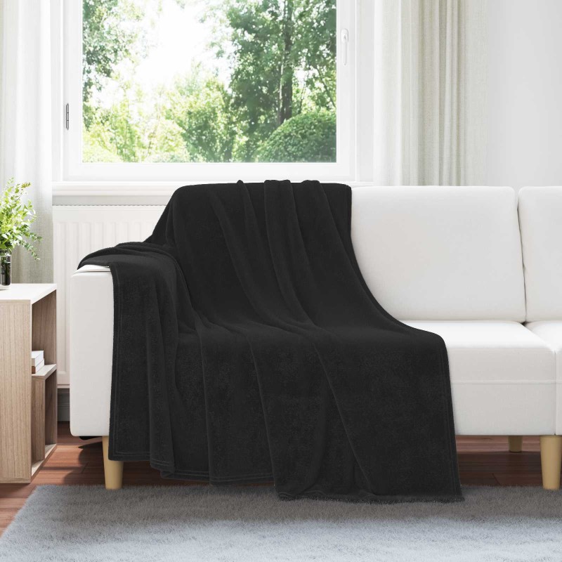 vidaXL Ριχτάρι Μαύρο 150 x 200 cm 0.78 kg Μαλλί