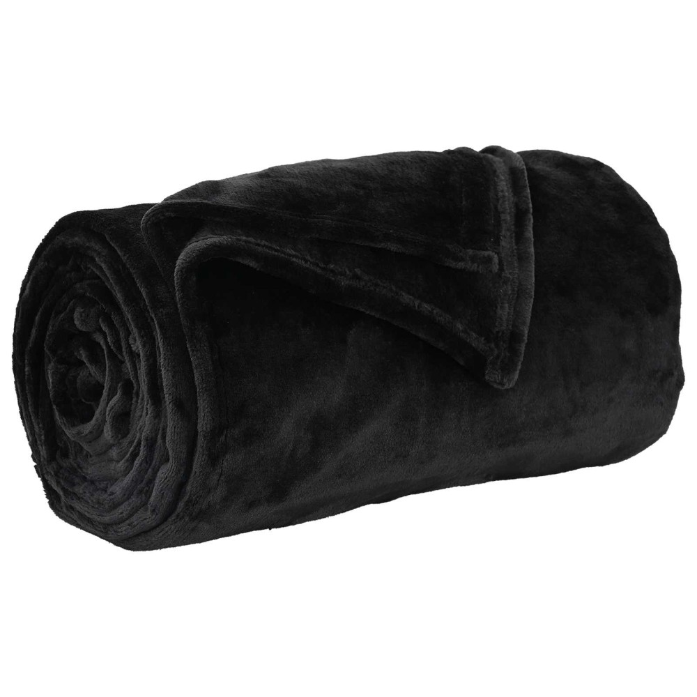 vidaXL Ριχτάρι Μαύρο 220 x 240 cm 1.37 kg Μαλλί
