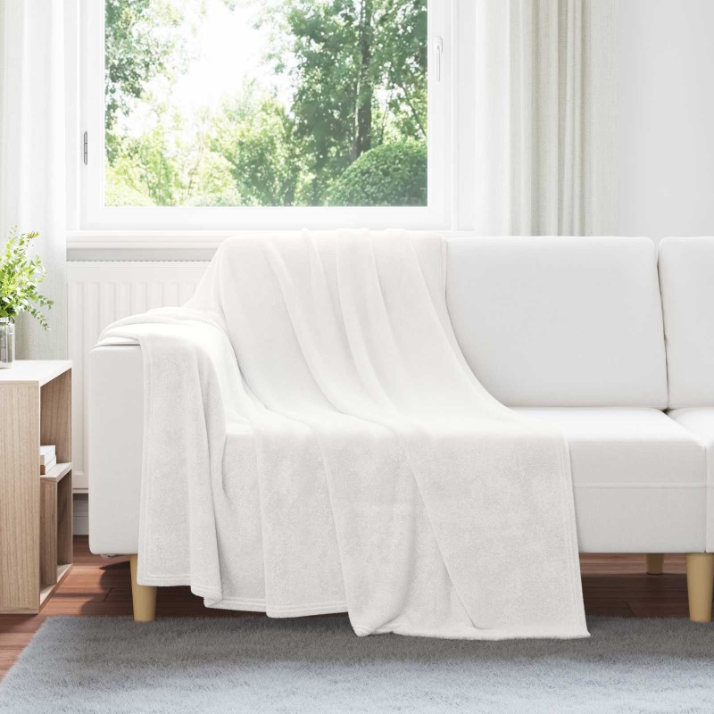 vidaXL Ριχτάρι Λευκό 150 x 200 cm 0.78 kg Μαλλί