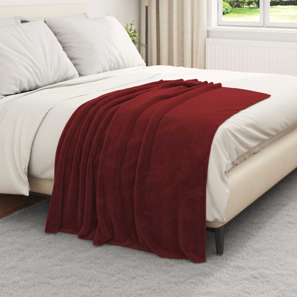 vidaXL Ριχτάρι Βεραμάν Κόκκινο 130 x 150 cm 0.51 kg Μαλλί