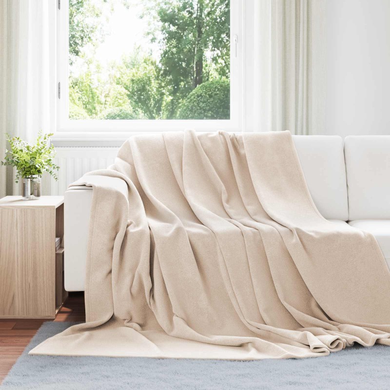vidaXL Ριχτάρια 6 τμχ. Μπεζ 240 x 270 εκ. 9.93 kg Μαλλί