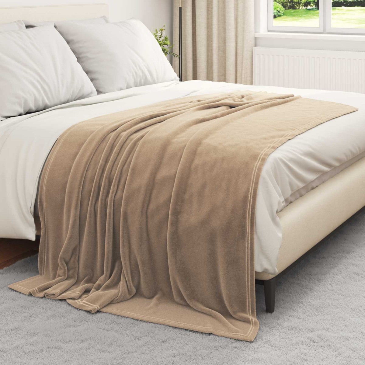 vidaXL Ριχτάρια 6 τμχ. Καμηλοπάρδαλη 150 x 200 cm 4.68 kg Μαλλί
