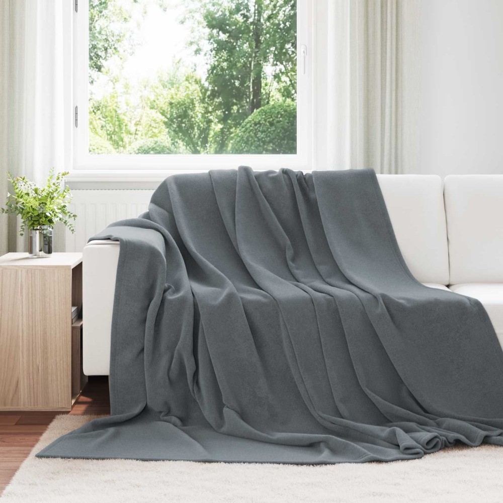 vidaXL Ριχτάρια 6 τμχ. Σκούρο Γκρι 220 x 240 cm 8.24 kg Μαλλί