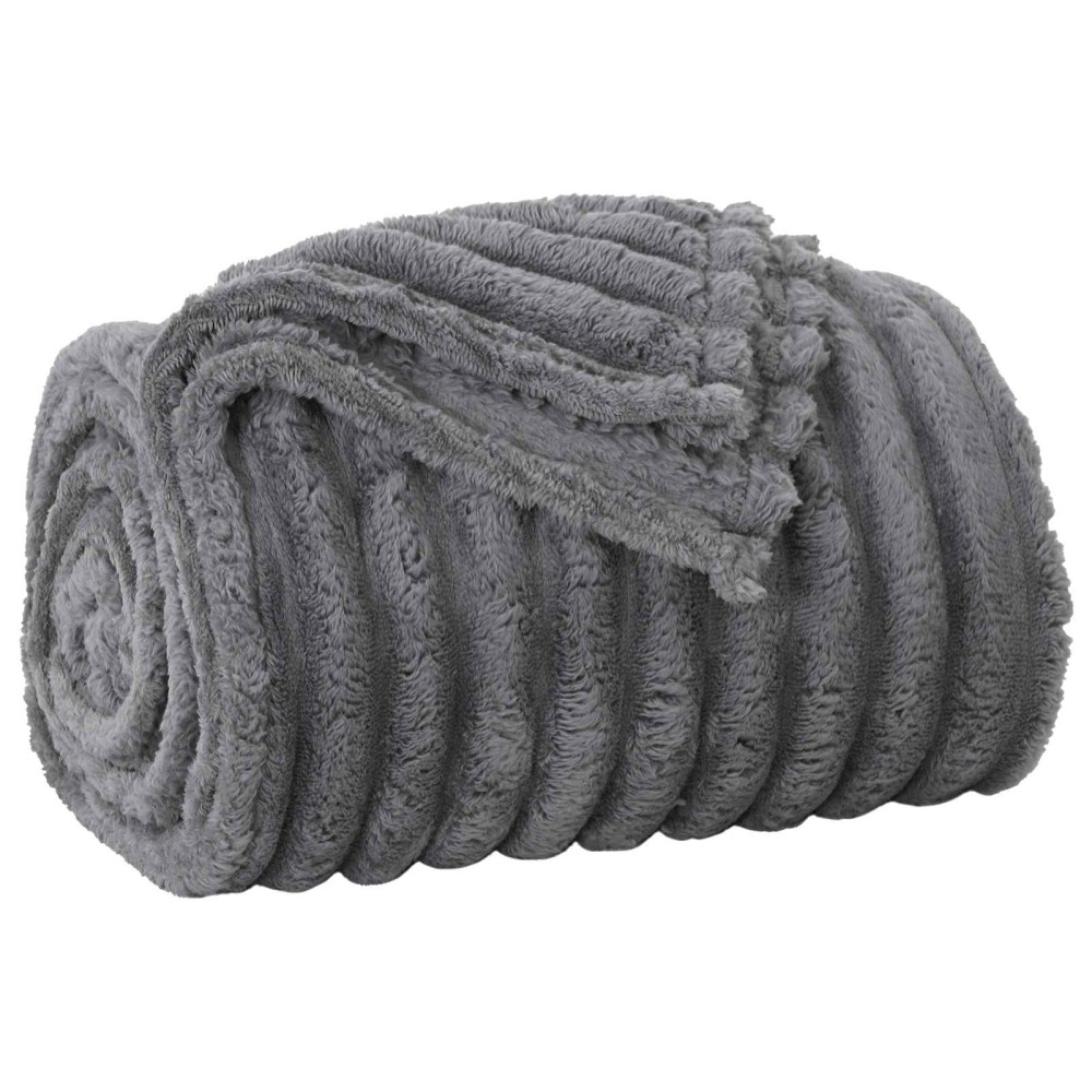 vidaXL Ριχτάρι Σκούρο Γκρι 150 x 130 εκ 0.51 kg Μαλλί