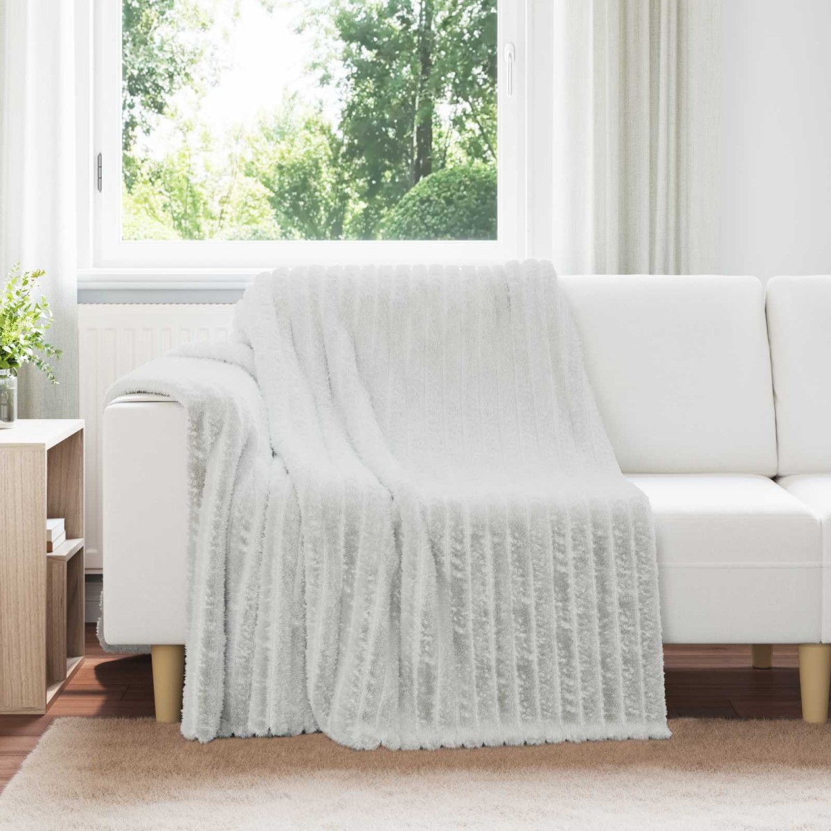 vidaXL Ριχτάρι Γκρι 200 x 150 cm 0.8 kg Μαλλί