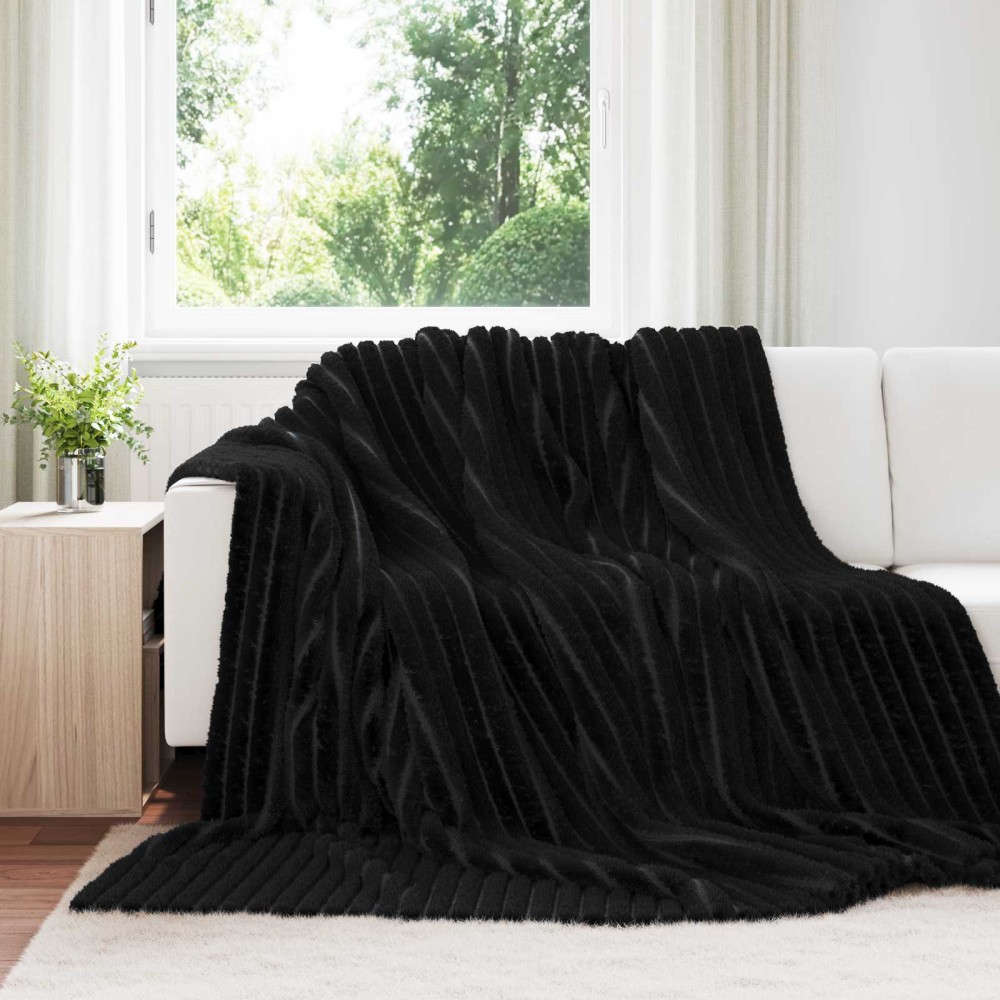 vidaXL Ριχτάρι Μαύρο 270 x 240 cm 1.83 kg Μαλλί
