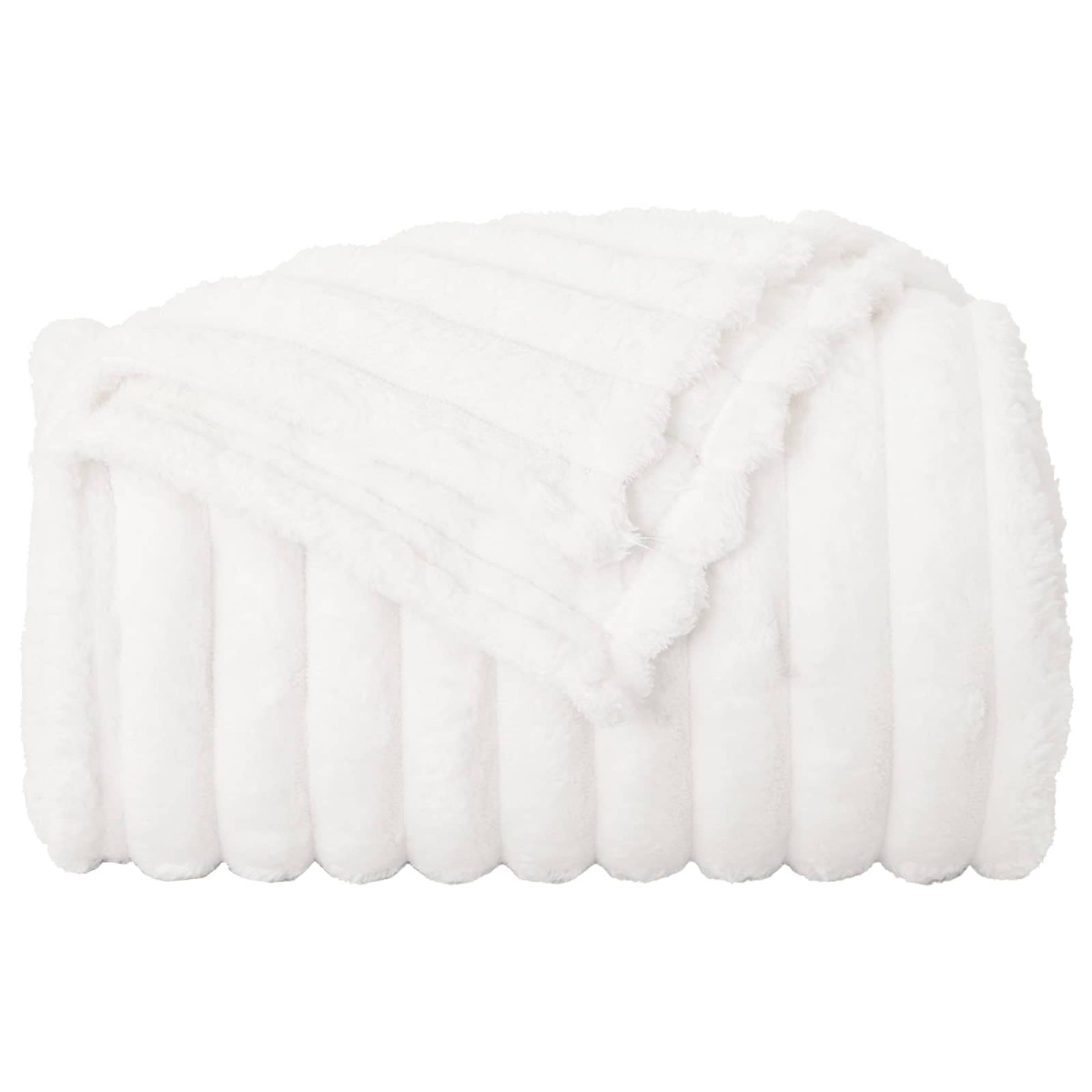 vidaXL Ριχτάρι Λευκό 150 x 130 εκ 0.45 kg Μαλλί