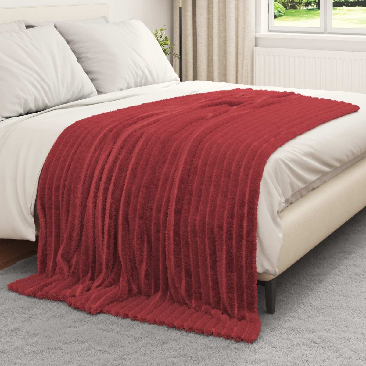 vidaXL Ριχτάρι Βεραμάν Κόκκινο 200 x 150 cm 0.8 kg Μαλλί