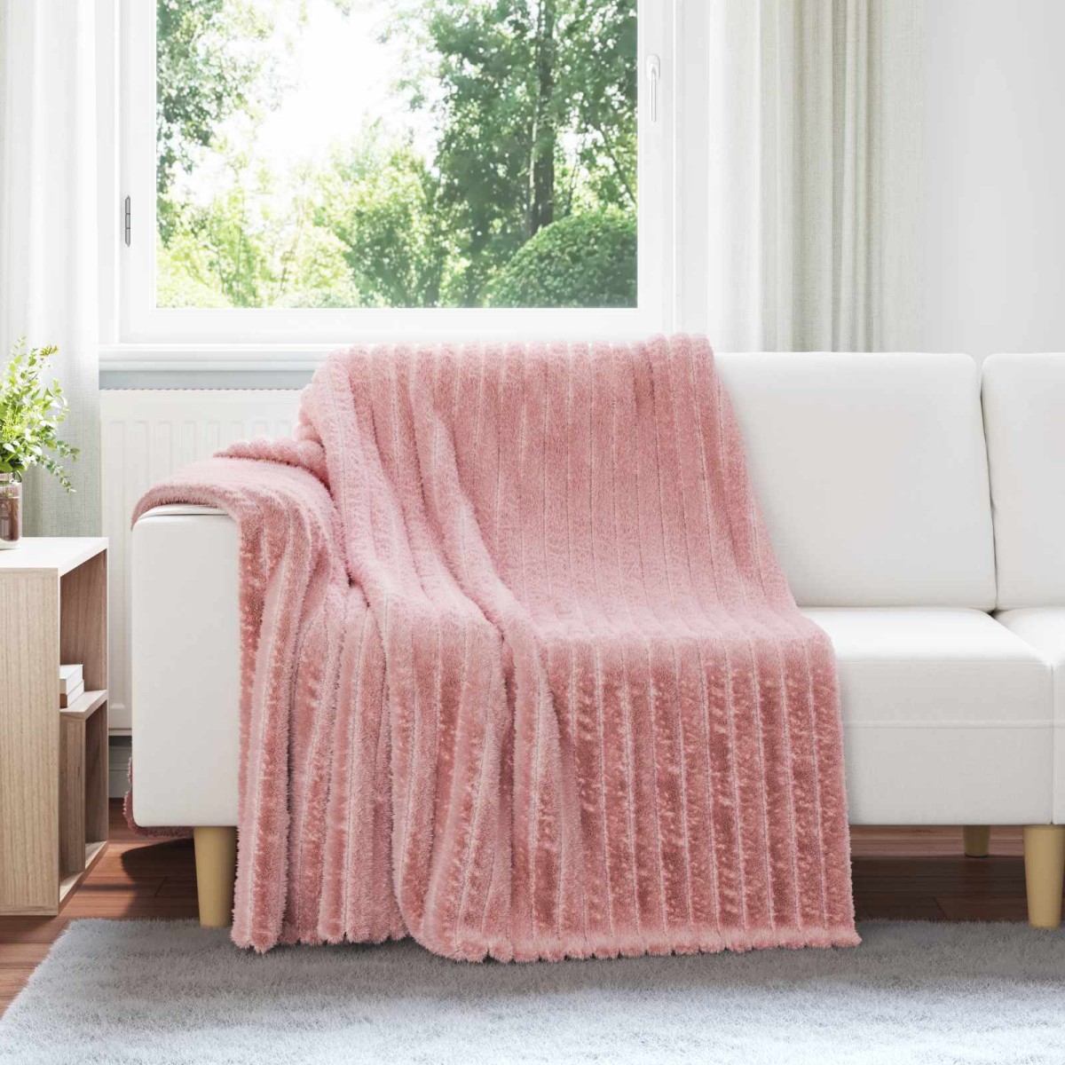 vidaXL Ριχτάρι Ροζ 200 x 150 cm 0.8 kg Μαλλί