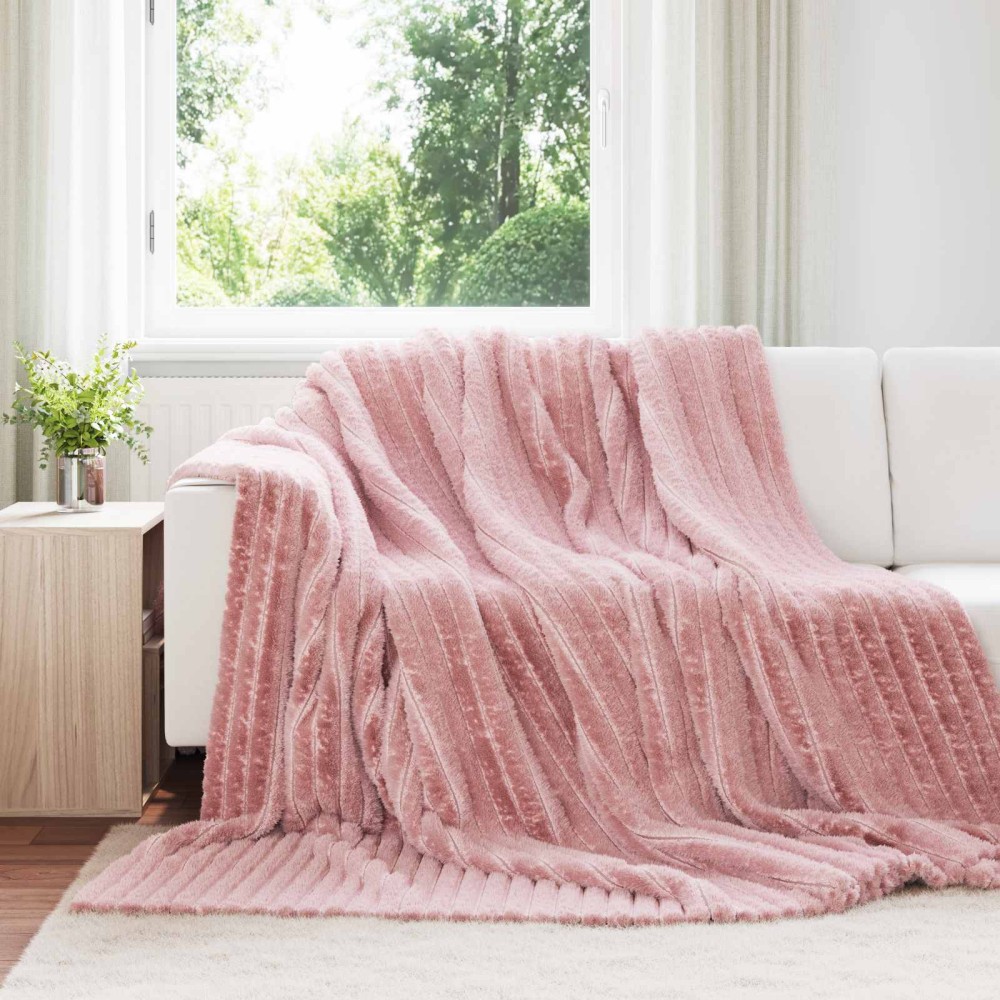 vidaXL Ριχτάρι Ροζ 240 x 220 cm 1.37 kg Μαλλί