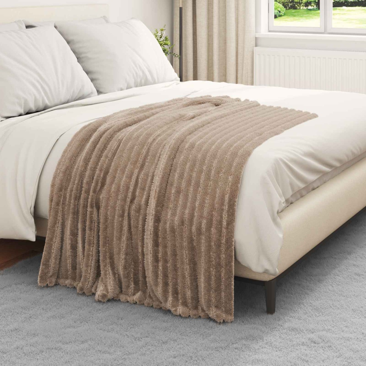 vidaXL Ριχτάρια 6 τμχ. Καμηλοπάρδαλη 150 x 130 εκ 2.85 kg Μαλλί
