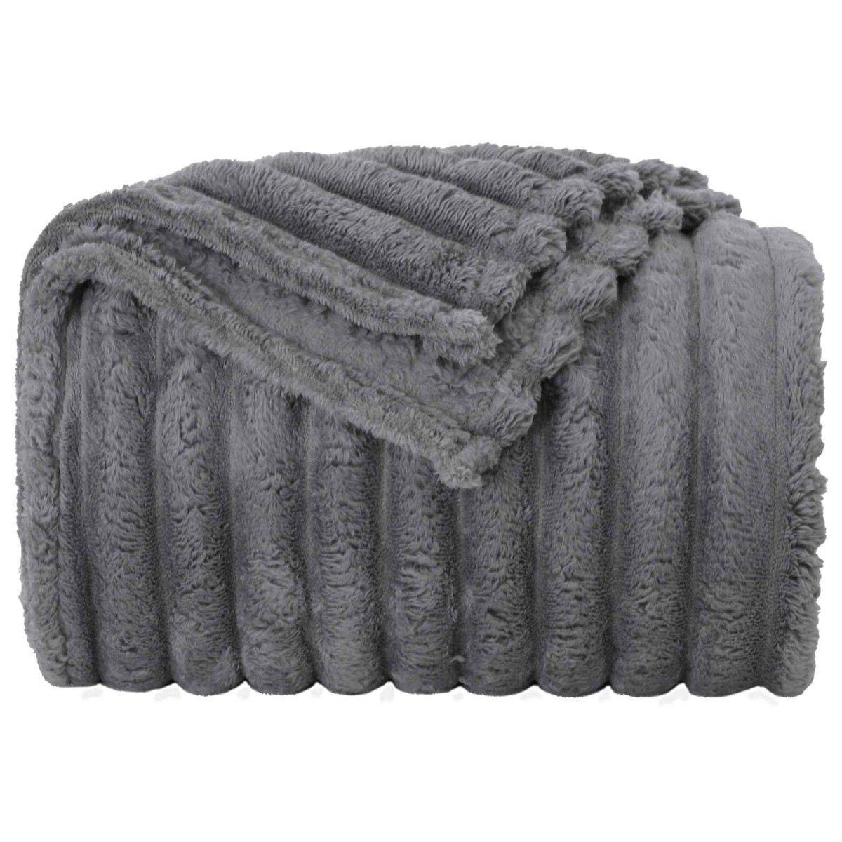 vidaXL Ριχτάρια 6 τμχ. Σκούρο Γκρι 240 x 220 cm 8.76 kg Μαλλί