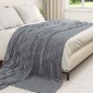 vidaXL Ριχτάρια 6 τμχ. Σκούρο Γκρι 270 x 240 cm 8.79 kg Μαλλί