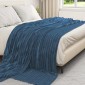 vidaXL Ριχτάρια 6 τμχ. Σκούρο μπλε 240 x 220 cm 8.76 kg Μαλλί