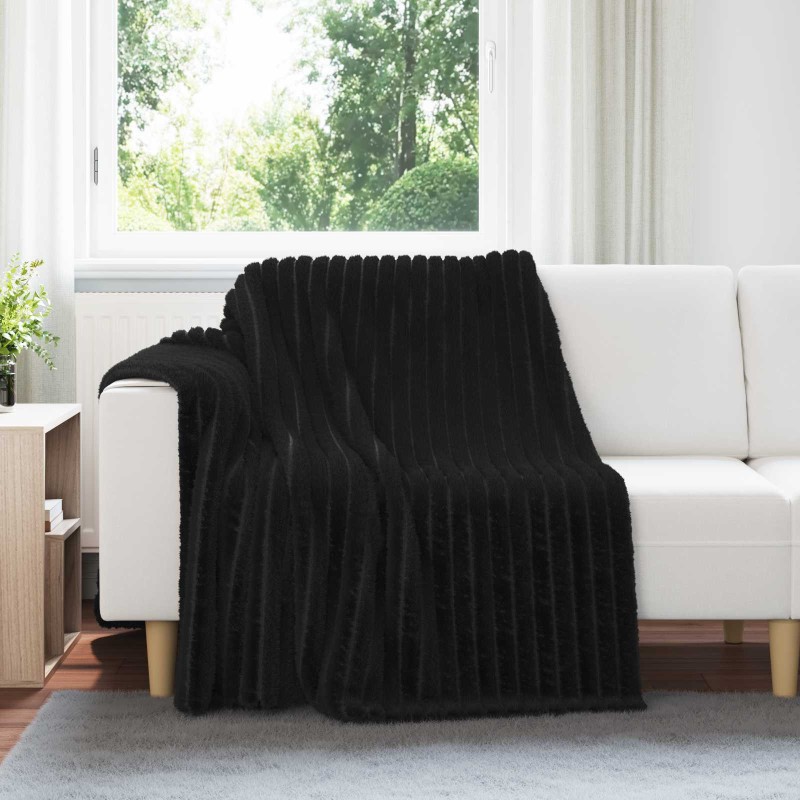 vidaXL Ριχτάρια 6 τμχ. Μαύρο 200 x 150 cm 4.75 kg Μαλλί