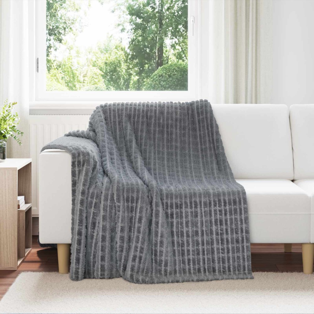 vidaXL Κουβέρτα Σκούρο Γκρι 200 x 150 cm 0.78 kg Μαλλί