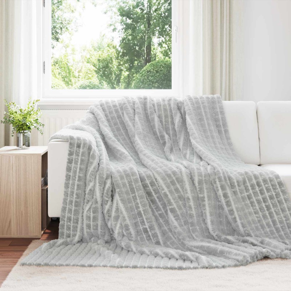 vidaXL Κουβέρτα Γκρι 270 x 240 cm 1.63 kg Μαλλί