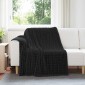 vidaXL Κουβέρτα Μαύρο 200 x 150 cm 0.75 kg Μαλλί