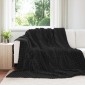 vidaXL Κουβέρτα Μαύρο 240 x 220 cm 1.47 kg Μαλλί
