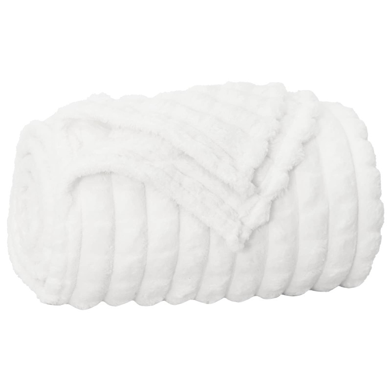 vidaXL Κουβέρτα Λευκό 240 x 220 cm 1.37 kg Μαλλί