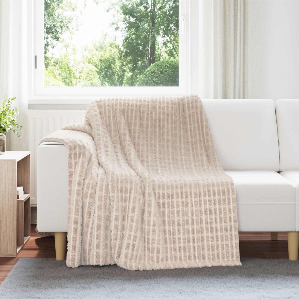 vidaXL Ριχτάρια 6 τμχ. Μπεζ 200 x 150 cm 4.5 kg Μαλλί