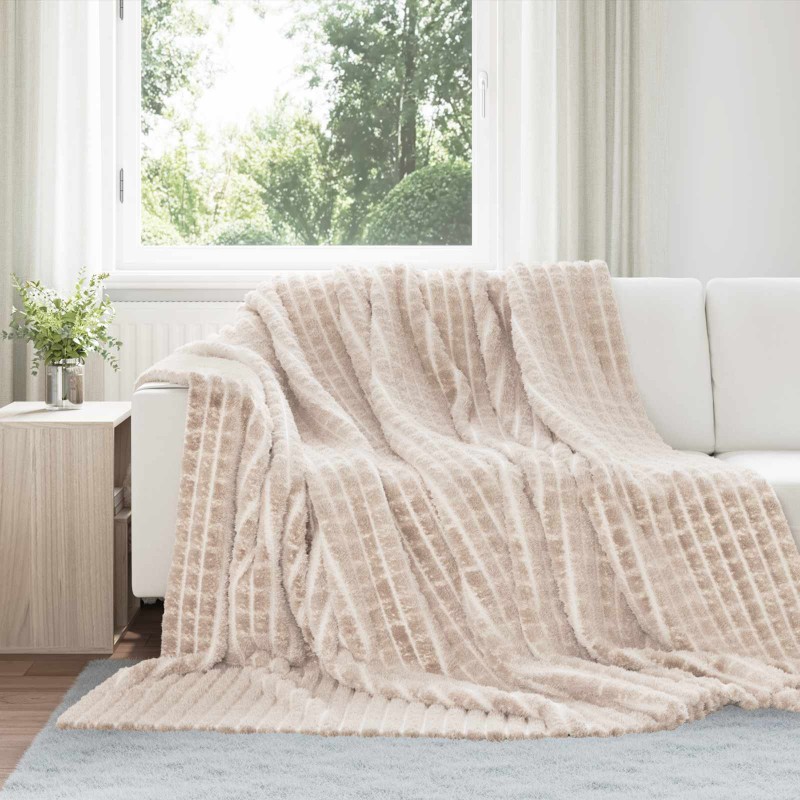 vidaXL Ριχτάρια 6 τμχ. Μπεζ 240 x 220 cm 8.24 kg Μαλλί