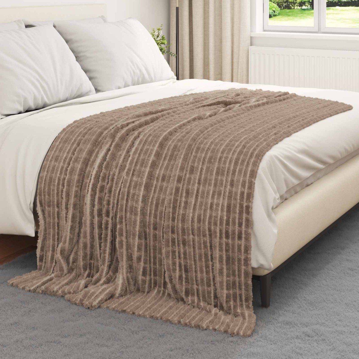 vidaXL Ριχτάρια 6 τμχ. Καμηλοπάρδαλη 200 x 150 cm 4.5 kg Μαλλί