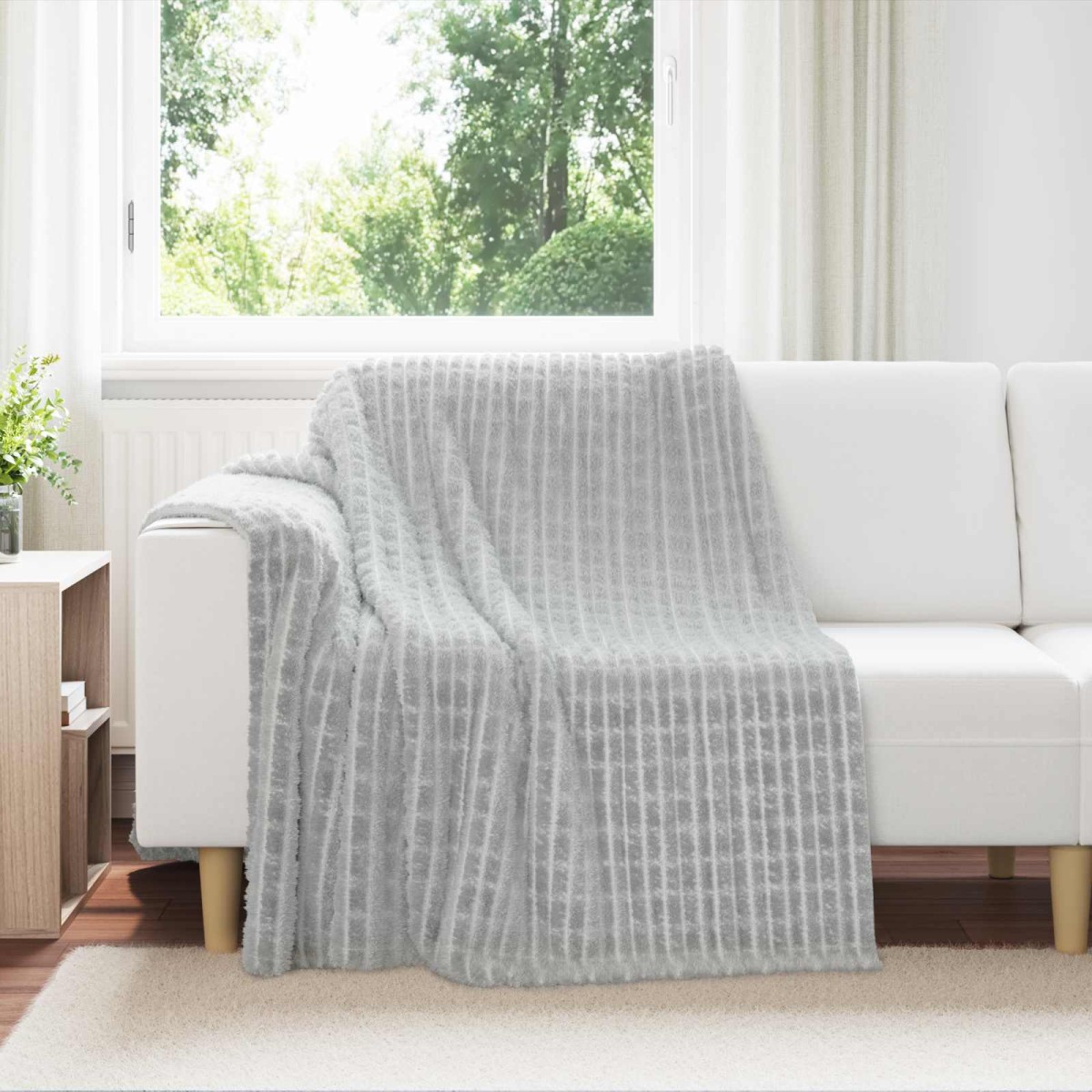 vidaXL Ριχτάρια 6 τμχ. Γκρι 200 x 150 cm 4.5 kg Μαλλί