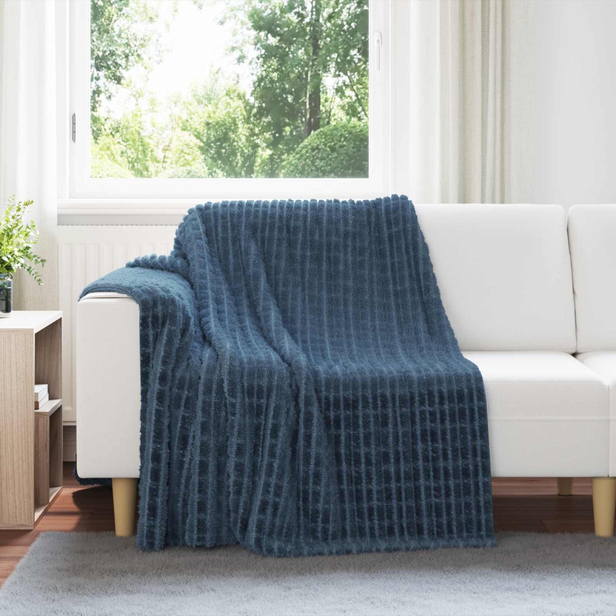 vidaXL Ριχτάρια 6 τμχ. Σκούρο μπλε 200 x 150 cm 4.5 kg Μαλλί