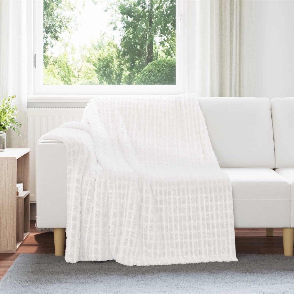 vidaXL Ριχτάρια 6 τμχ. Λευκό 200 x 150 cm 4.5 kg Μαλλί