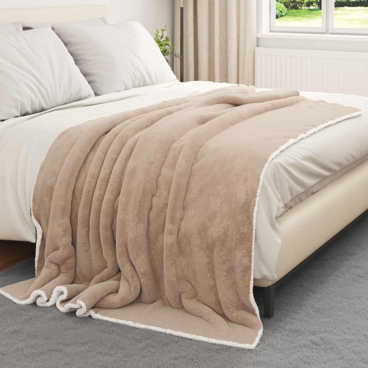 vidaXL Ριχτάρι Καμηλοπάρδαλη 150 x 200 cm 1.64 kg Μαλλί